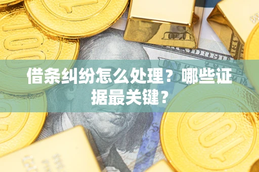 济南借条纠纷怎么处理？哪些证据最关键？