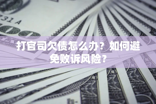 济南打官司欠债怎么办？如何避免败诉风险？
