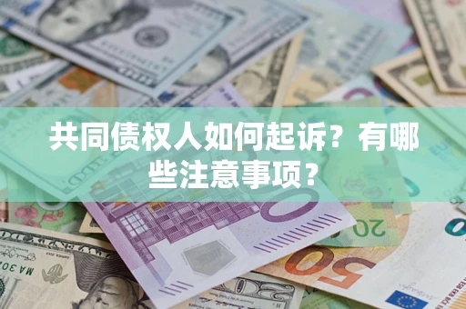 济南共同债权人如何起诉？有哪些注意事项？