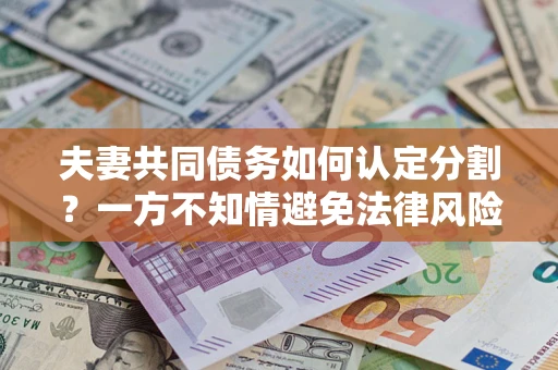 济南夫妻共同债务如何认定分割？一方不知情避免法律风险必看！